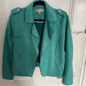 Blue'ish green Suede Jacket